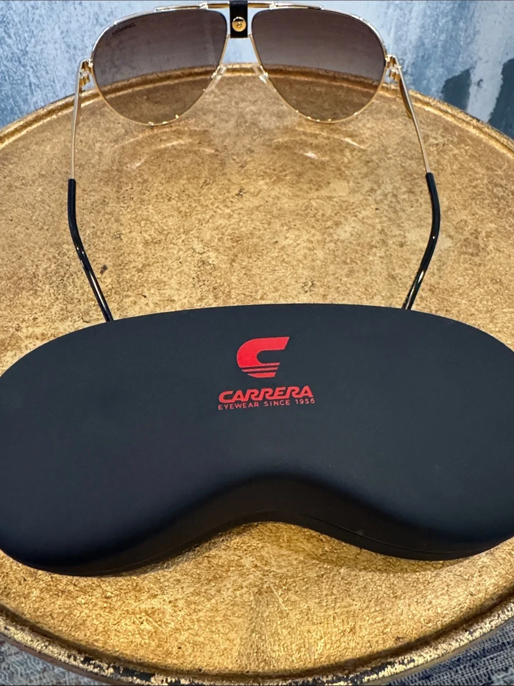 NEW Carrera Gold Aviator Sunglasses with Brown Gradient Lenses UNISEX